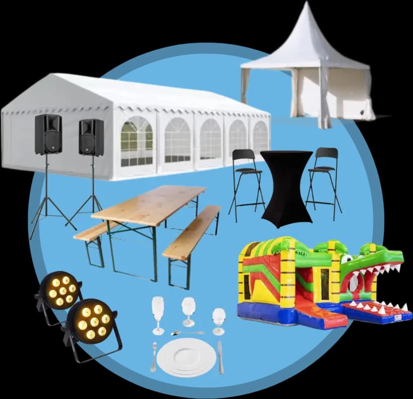 Ozlaloc - Organisation d'événements et location de matériel professionnel Location de matériel événementiel - chapiteaux, mobilier, vaisselle, sonorisation - Ozlaloc